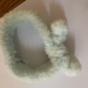 Mint Plush Bow Headwrap